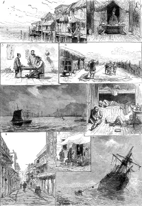 Shipwrecked Prints: The Chinese in San Francisco, 1880. Creator: Unknown