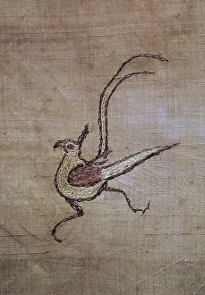 Detail of Chinese silk found in a Scythian tomb Detail of Chinese silk found in a Scythian tomb