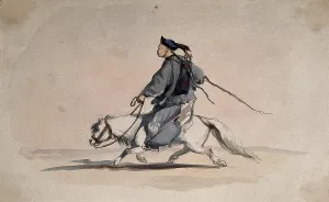 Pony Prints: A Chinese soldier bearing weapons on his back