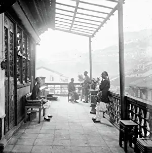 Hong Kong Prints: Chinese tea-house, Hong Kong, 1868-1871. Creator: John Thomson
