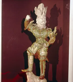 Tomb Figure Prints: Chinese Tomb Guardian, T ang Dynasty, 7th-10th century
