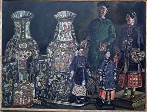 Pots Prints: Chinese and vases, 1927. Creator: Jose Gutierrez Solana