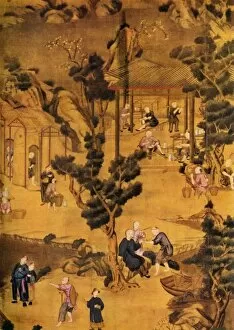 Rice Gallery: Chinese Wallpaper in Coutts Bank, 18th century, (1934). Creator: Unknown