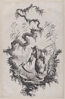 Chinoiserie Ornament Print, 1755. Creator: Jean-Baptiste Pillement Chinoiserie Ornament Print, 1755. Creator: Jean-Baptiste Pillement
