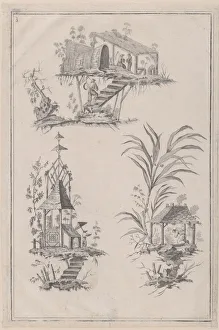 Chinoiserie Ornaments, ca. 1760-85. Creator: Jean-Baptiste Pillement Chinoiserie Ornaments, ca. 1760-85. Creator: Jean-Baptiste Pillement