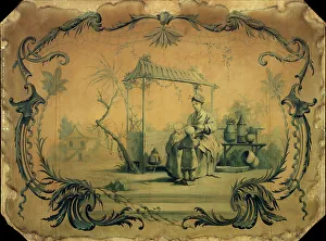 Chinoiserie Prints: Chinoiserie, in the style of Boucher, 1915. Creator: Felix Boutreux