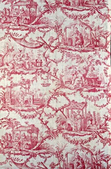 Canot Pierre Charles Gallery: Chinoiseries (Furnishing Fabric), France, c. 1780. Creator: Christophe-Philippe Oberkampf