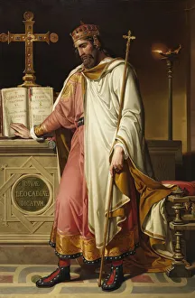 Visigoths Prints: Chintila, Visigothic King, 1855. Artist: Montanes Perez, Bernardino (1825-1893)