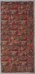 Dyed Prints: Chintz Bed Cover or Hanging with a Japanese-Inspired Pattern, Right Half, first half 1700s