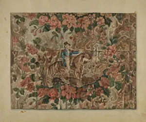 Squares Prints: Chintz Square, c. 1938. Creator: Howard Lumbard
