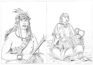 Chippewa Prints: Chippewas, 1841. Artist: Myers and Co