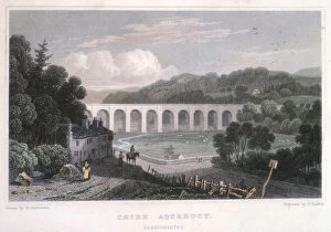 Civil Engineering Collection: Chirk Aqueduct on the Ellesmere Canal, c1829. Artist: Thomas Barber