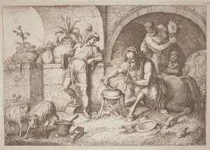 Centaur Prints: Chiron Teaches Magic to Achilles, 1758/1759. Creator: Gaetano Gherardo Zompini