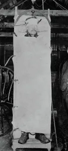 Stretcher Prints: Chisholm mine rescue device, between c1910 and c1915. Creator: Bain News Service