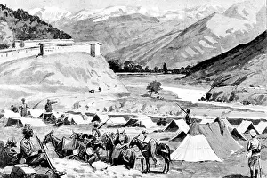 Georg Meisenbach Prints: The Chitral Expedition: post of Janbatai