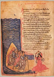 Chludov Psalter Gallery: The Chludov Psalter. The Song Of Moses and Miriam, ca 850