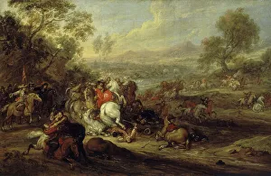 Francois Van Der Meulen Prints: Choc de cavalerie ou Combat de cavalerie