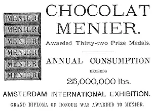 Brand Name Prints: Chocolat Menier, 1883. Creator: Unknown