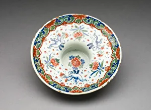 Chocolate Cup Stand, Delft, 1701/22. Creator: De Griekesche A Chocolate Cup Stand, Delft, 1701/22. Creator: De Griekesche A