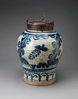 Storage Jar Prints: Chocolate Jar with Iron-locked Lid, 1725 / 75. Creator: Unknown