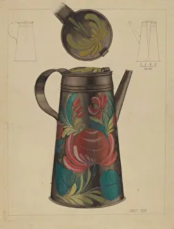Riza Janet Prints: Chocolate Pot, c. 1936. Creator: Janet Riza