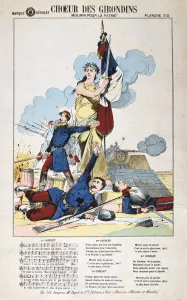 Inspirational Prints: Choeur des Girondins, song sheet, Franco-Prussian war, 1870-1871