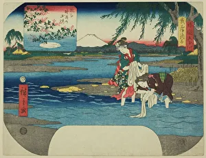Bushu Province Prints: The Chofu Jewel River in Musashi Province (Musashi Chofu) and the Noji Jewel River in Omi