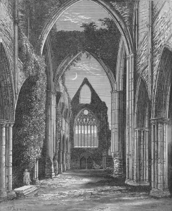 Monmouthshire Prints: Choir, Looking West, Tintern Abbey, c1885, (1897). Artist: Alexander Francis Lydon