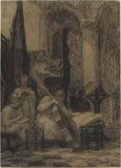 Choir Collection: Choir of a Spanish Church. Creator: Alphonse Legros