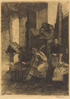 Choir Collection: Choir in a Spanish Church (La choeur d une eglise espagnole), 1860