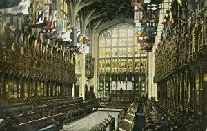 The Choir in St Georges Chapel, Windsor Castle, 1904. Creator: Unknown