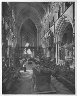 Choir Stall Gallery: The Choir of Worcester Cathedral, c1917, (1917)
