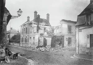 Desolate Prints: Choisy Au Bac, Houses burned by Germans