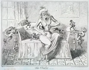 Screaming Prints: The Cholic, 1835. Artist: George Cruikshank
