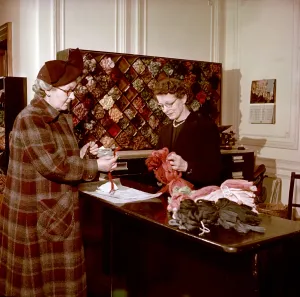 Wool Prints: Choosing wools at the shop counter