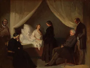 Chopin Prints: Chopin on His Deathbed. Creator: Kwiatkowski, Teofil (1809-1891)
