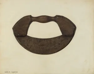 Wood And Metal Prints: Chopping Knife, c. 1940. Creator: Charles Charon