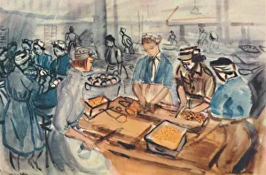 Chopping and Peeling. An A. T. S. cooking centre, 1944. Creator: Anthony Gross