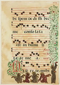 Hymn Book Prints: Choral Leaf: Text with Musical Notation