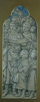1856 Prints: The Choristers - Design For A Stained Glass Window In Ely Cathedral