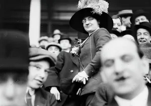 Fans Prints: Chorus girl at TITANIC game, 1912. Creator: Bain News Service