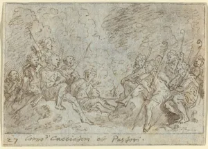 Chorus of Hunters and Shepherds, 1640. Creator: Johann Wilhelm Baur
