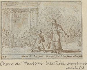 Chorus of Shepherds and Priests: Montano, Mirtillo, 1640. Creator: Johann Wilhelm Baur