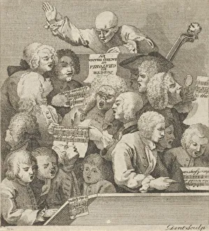 Choir Collection: A Chorus of Singers, ca. 1800. Creator: Dent
