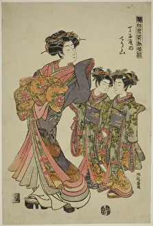 Models For Fashion Prints: Chozan of the Chojiya, from the series Models for Fashion: New Designs as Fresh as