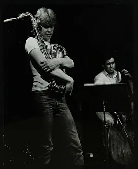 Laurence Prints: Chris Hunter and Chris Laurence on stage at The Stables, Wavendon, Buckinghamshire