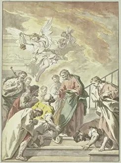 Jean Prints: Christ administering the Eucharist. Creator: Jean Jouvenet