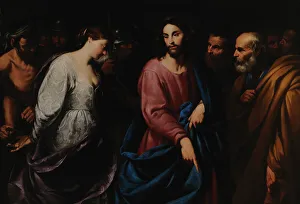 Morality Prints: Christ and the Adulteress, c1630. Creator: Andrea Vaccaro