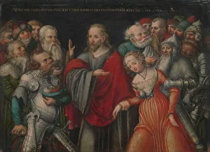 Intervention Prints: Christ and the Adulteress, ca. 1545-50. Creator: Lucas Cranach the Younger