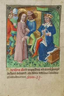 Illumination Painting Prints: Christ before Annas, about 1480-1490. Creator: Unknown